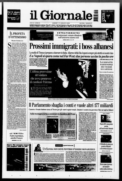 Il giornale del lunedi